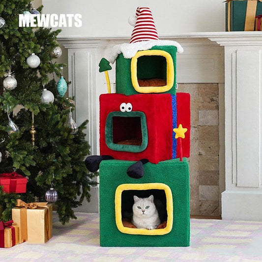 Christmas Gift ClimbingTree Bed For Multiple Cats - MEWCATS