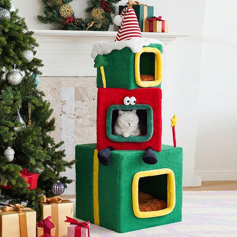 Christmas Gift ClimbingTree Bed For Multiple Cats - MEWCATS