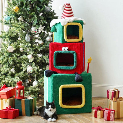 Christmas Gift ClimbingTree Bed For Multiple Cats - MEWCATS