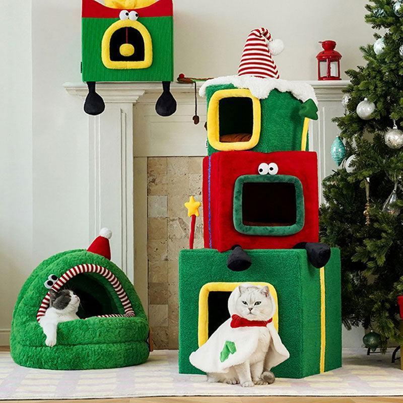 Christmas Gift ClimbingTree Bed For Multiple Cats - MEWCATS