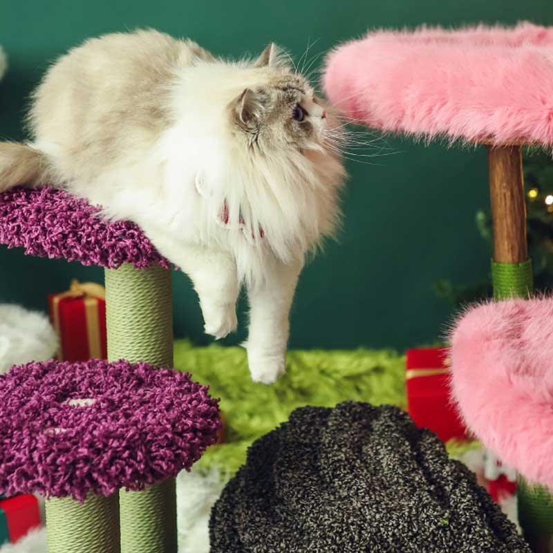 Christmas Jungle Paradise Cat Climbing Tree - MEWCATS