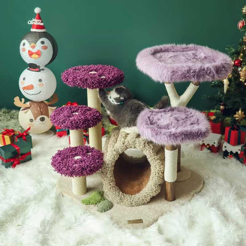 Christmas Jungle Paradise Cat Climbing Tree - MEWCATS