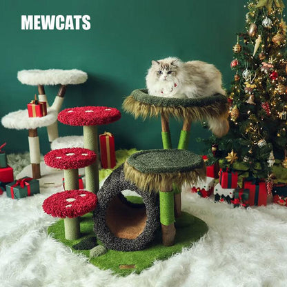 Christmas Jungle Paradise Cat Climbing Tree - MEWCATS