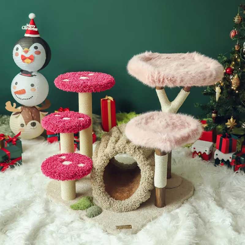 Christmas Jungle Paradise Cat Climbing Tree - MEWCATS