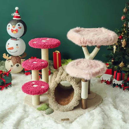 Christmas Jungle Paradise Cat Climbing Tree - MEWCATS