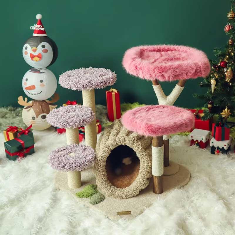 Christmas Jungle Paradise Cat Climbing Tree - MEWCATS