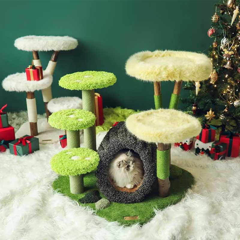 Christmas Jungle Paradise Cat Climbing Tree - MEWCATS