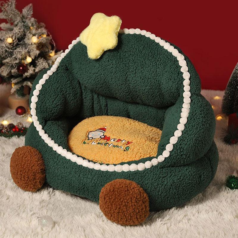 Christmas Removable Cat Bed Sofa