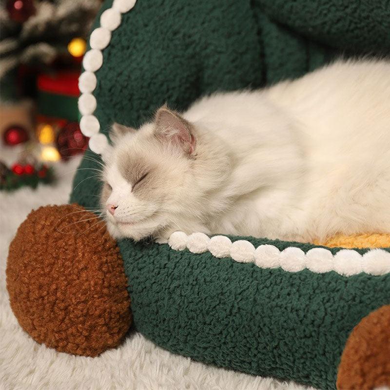 Christmas Removable Cat Bed Sofa