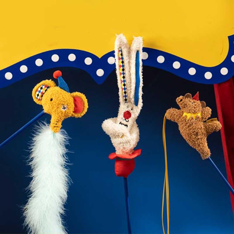 Circus Series Animals Interactive Cat Toy Wand Stick