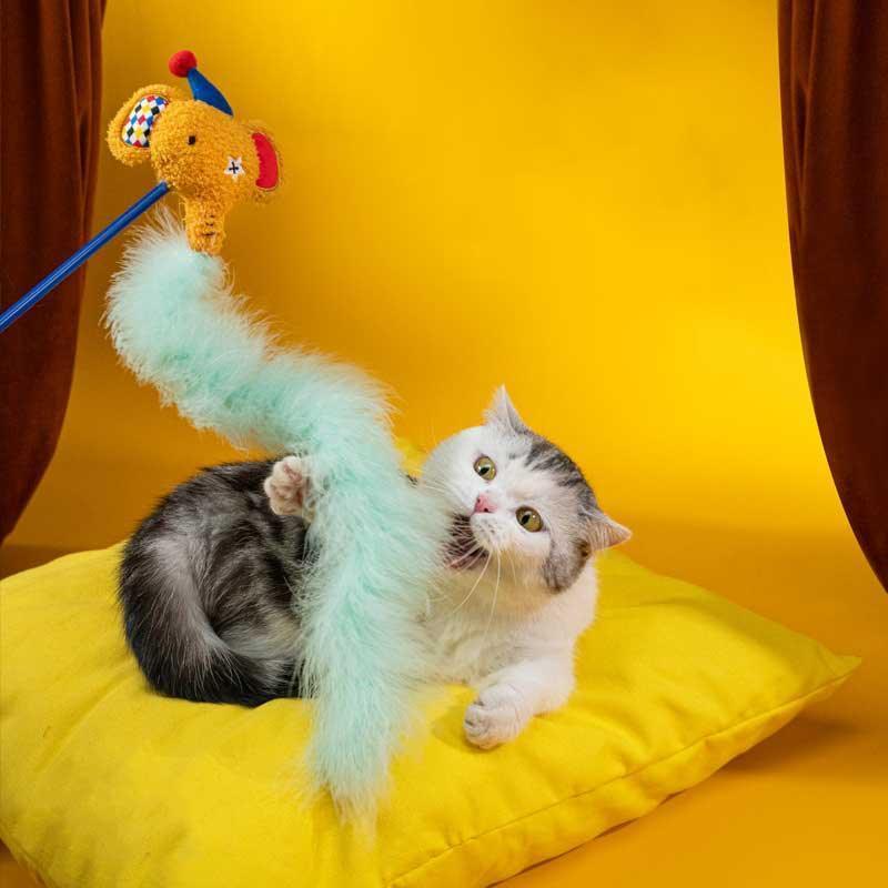 Circus Series Animals Interactive Cat Toy Wand Stick