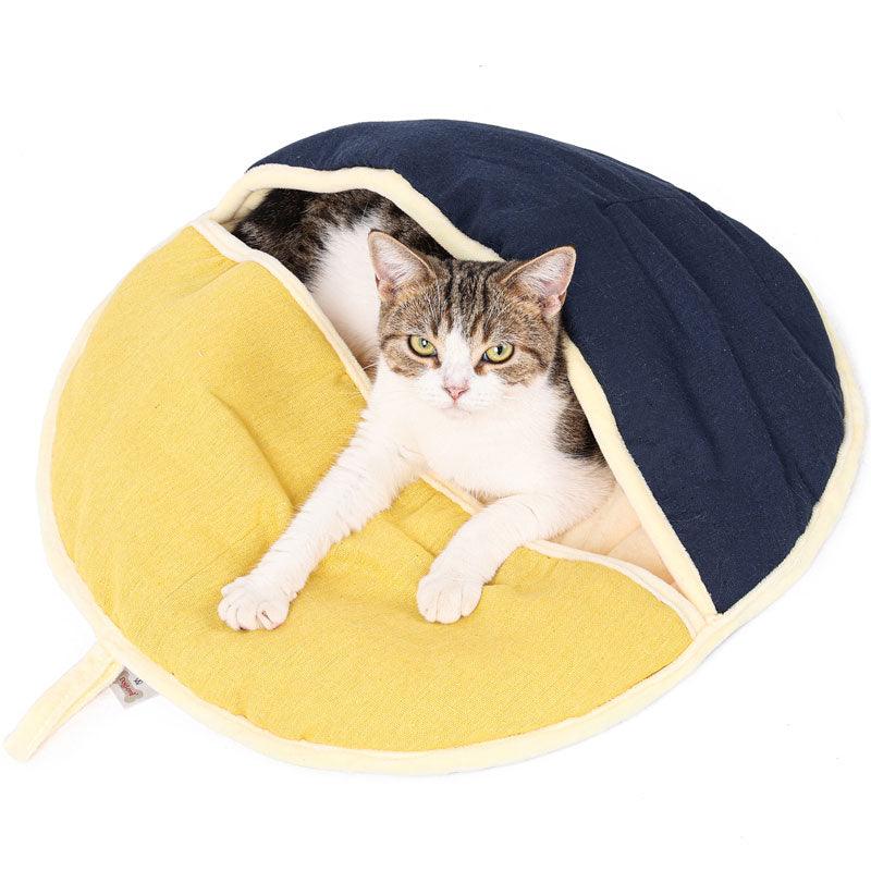 Cat Blankets House Kitty Bed Mat Soft Breathable Yellow Sleeping Cover Nest
