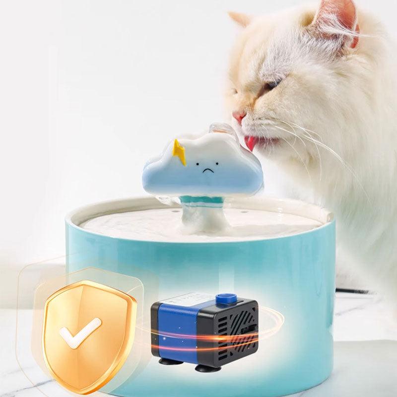 Cloud Ceramic Cat Water Fountain Bowl – MEWCATS - Main Image