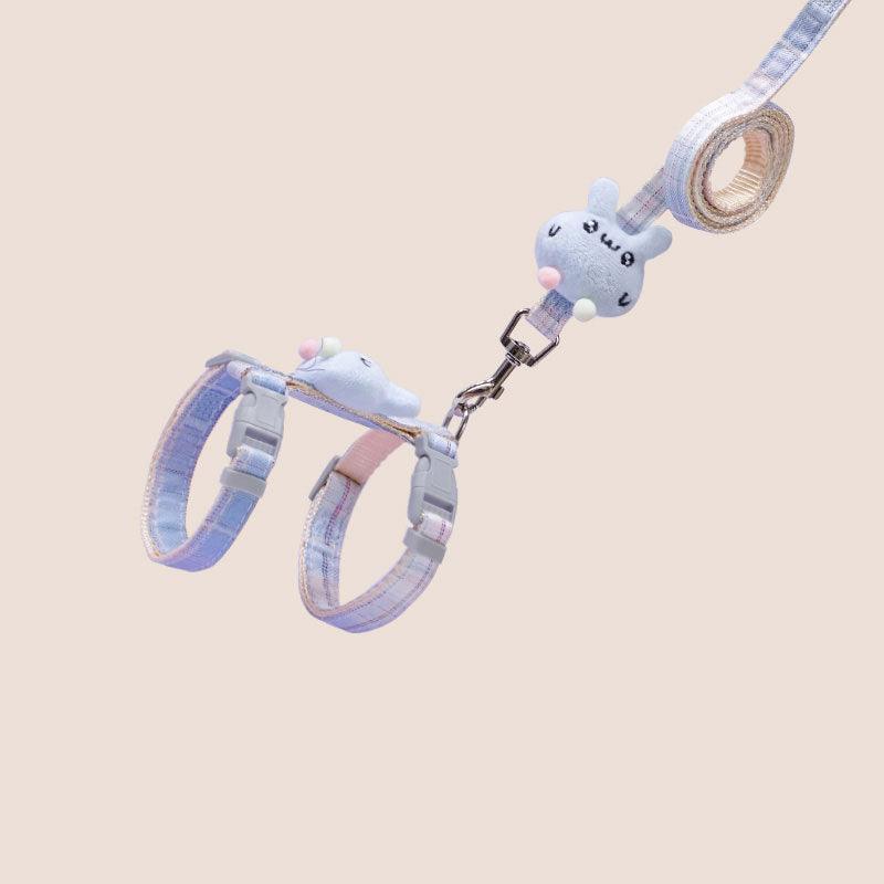 Clouds Cat Harness 4 Color Kitty Leash Set