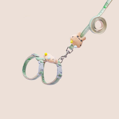 Clouds Cat Harness 4 Color Kitty Leash Set