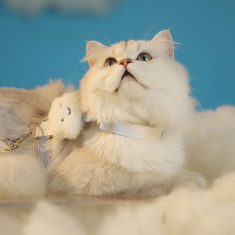 Clouds Cat Harness 4 Color Kitty Leash Set