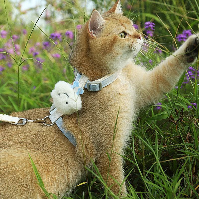 Clouds Cat Harness 4 Color Kitty Leash Set
