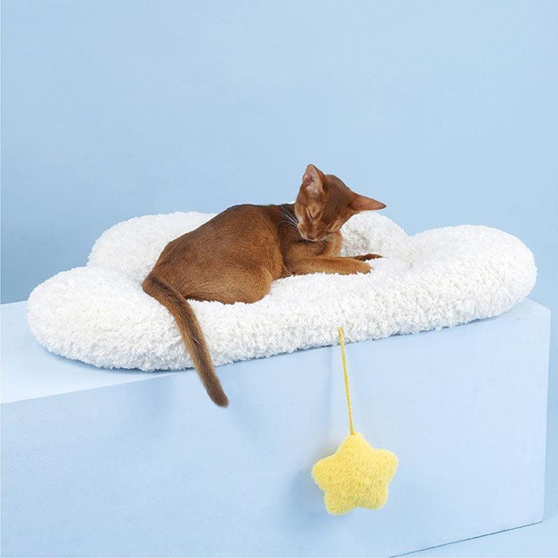 Clouds Cat Sleeping Pad Warm White Kitty Mat Bed