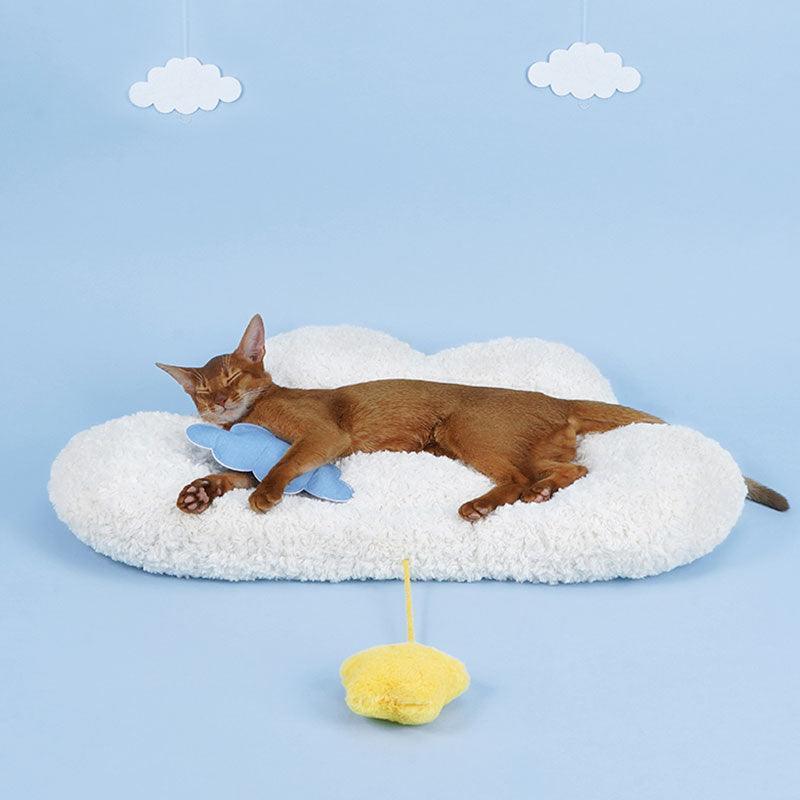 Clouds Cat Sleeping Pad Warm White Kitty Mat Bed