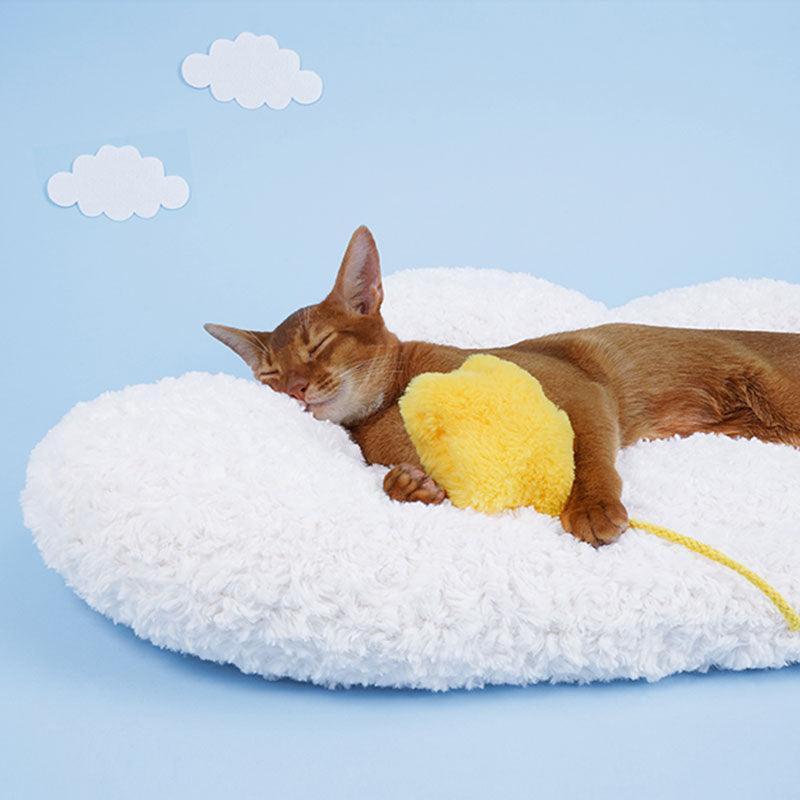 Clouds Cat Sleeping Pad Warm White Kitty Mat Bed
