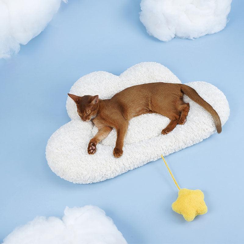 Clouds Cat Sleeping Pad Warm White Kitty Mat Bed