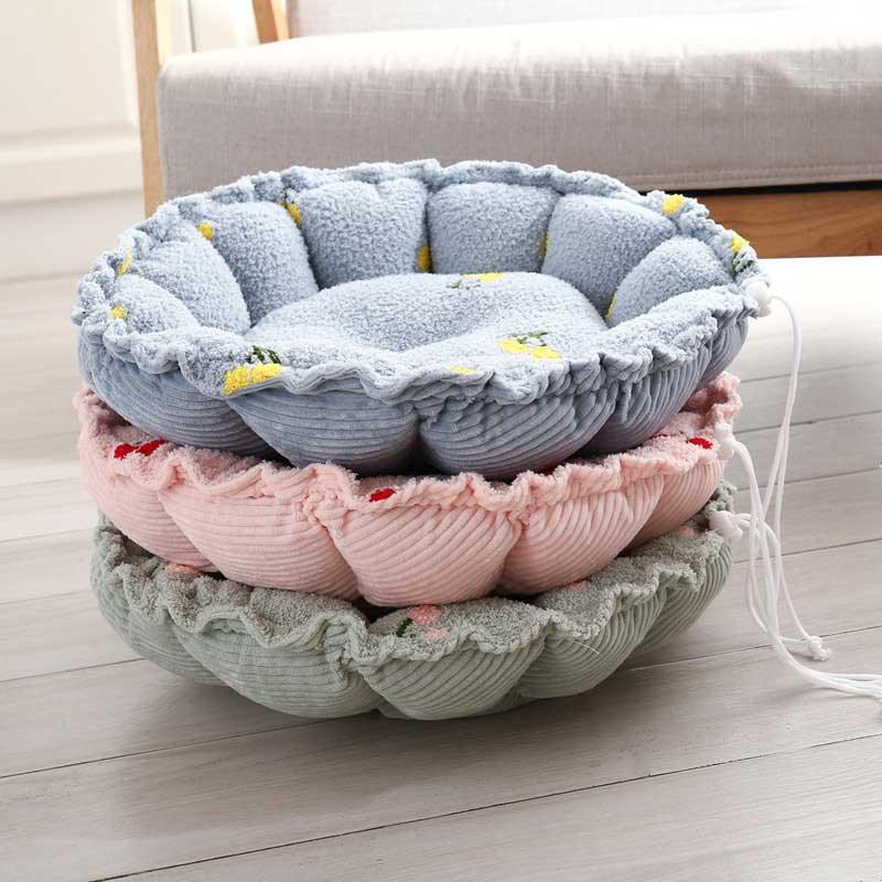 Clouds Petals Cat Bed 3 colors Adjustable Soft Cat Mat Nest