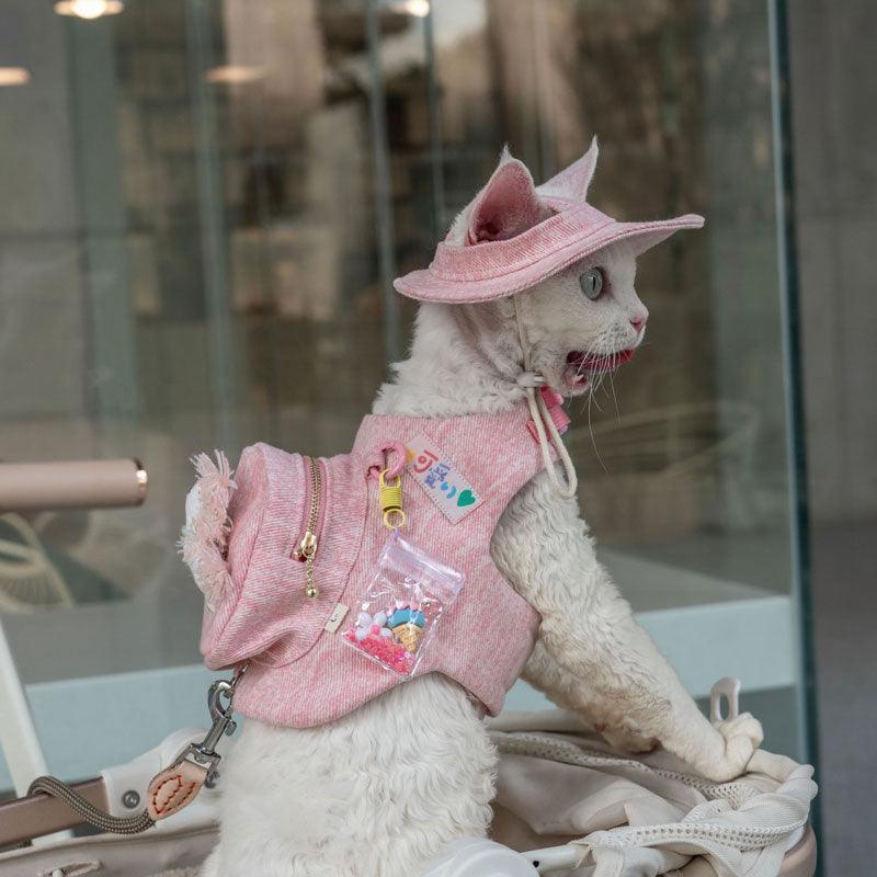 Cowboy Hairless Cat Clothes Hat Sphynx Leash