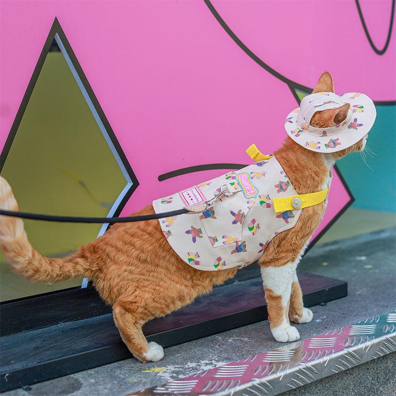 Cowboy Hairless Cat Clothes Hat Sphynx Leash - MEWCATS