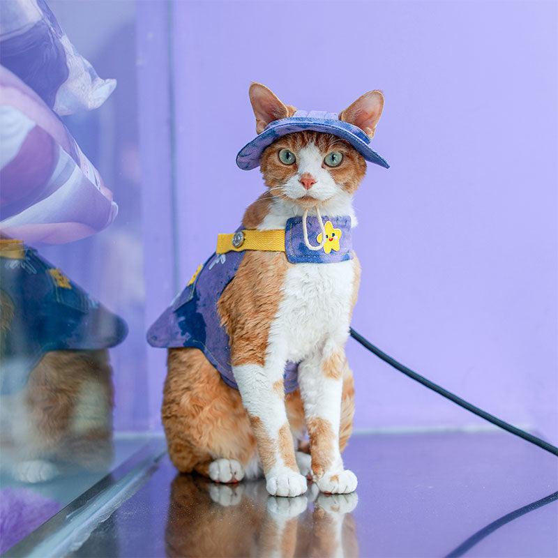 Cowboy Hairless Cat Clothes Hat Sphynx Leash - MEWCATS