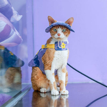 Cowboy Hairless Cat Clothes Hat Sphynx Leash - MEWCATS