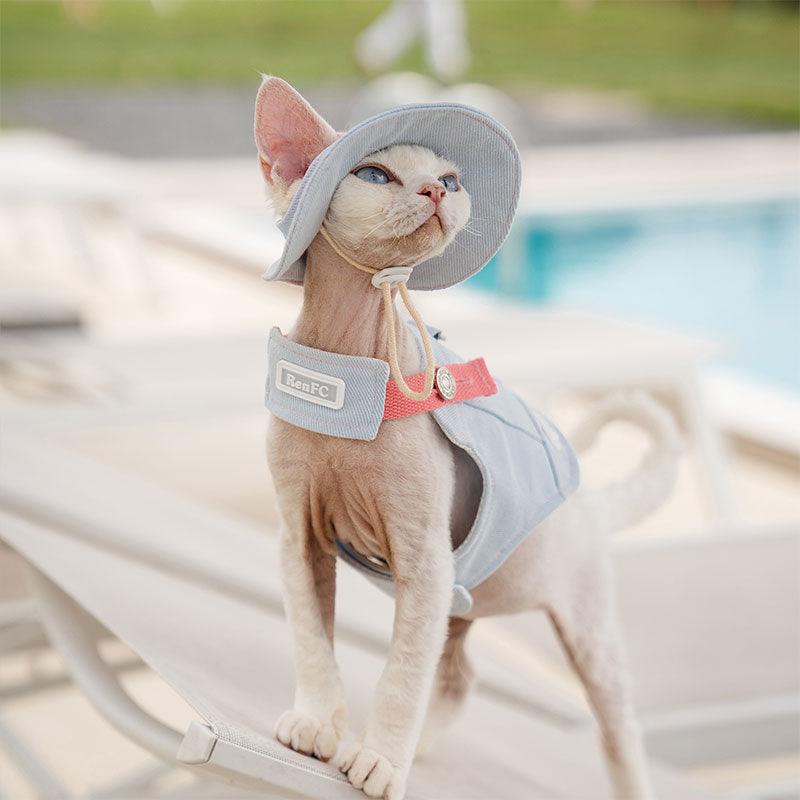 Cowboy Hairless Cat Clothes Hat Sphynx Leash - MEWCATS