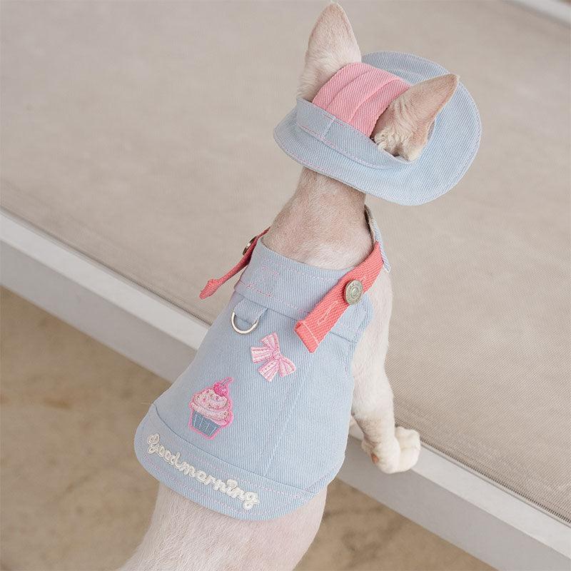Cowboy Hairless Cat Clothes Hat Sphynx Leash - MEWCATS
