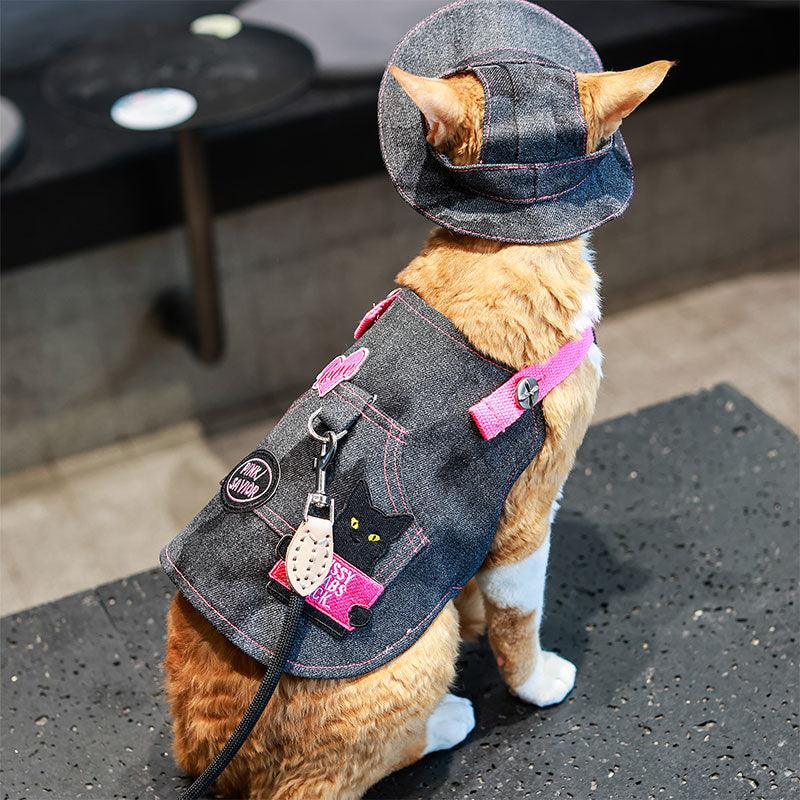 Cowboy Hairless Cat Clothes Hat Sphynx Leash - MEWCATS