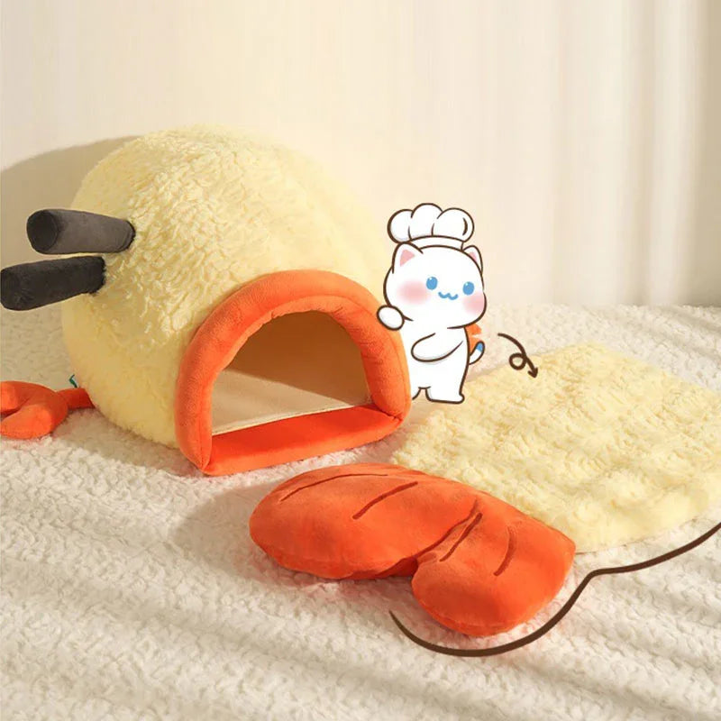 Crispy Tempura Cat Cave Bed - MEWCATS