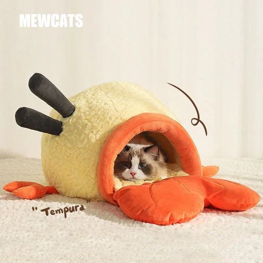 Crispy Tempura Cat Cave Bed - MEWCATS