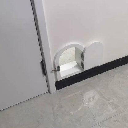 Customized Solid Wood Cat Door with Window - MEWCATS