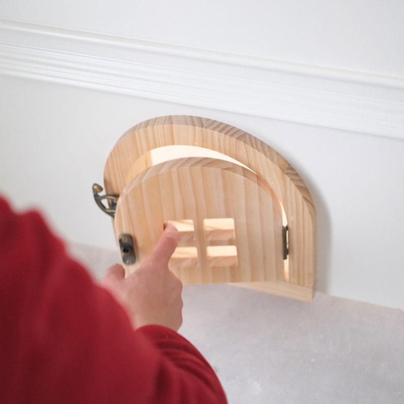 Customized Solid Wood Cat Door with Window - MEWCATS