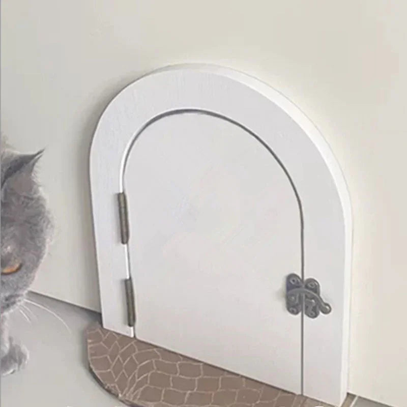 Customized Solid Wood Cat Door with Window - MEWCATS