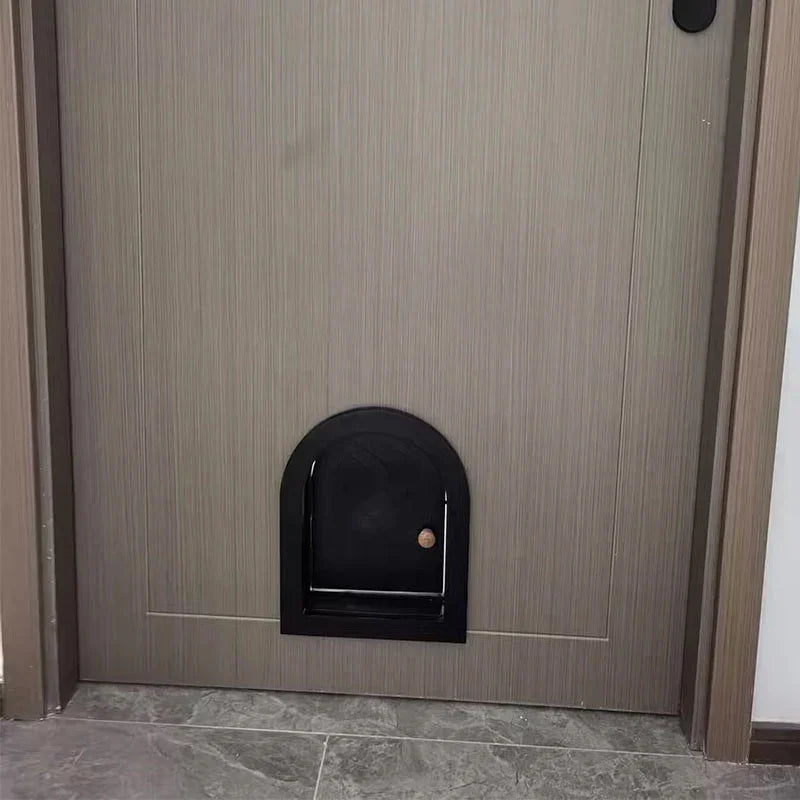 Customized Solid Wood Cat Door with Window - MEWCATS