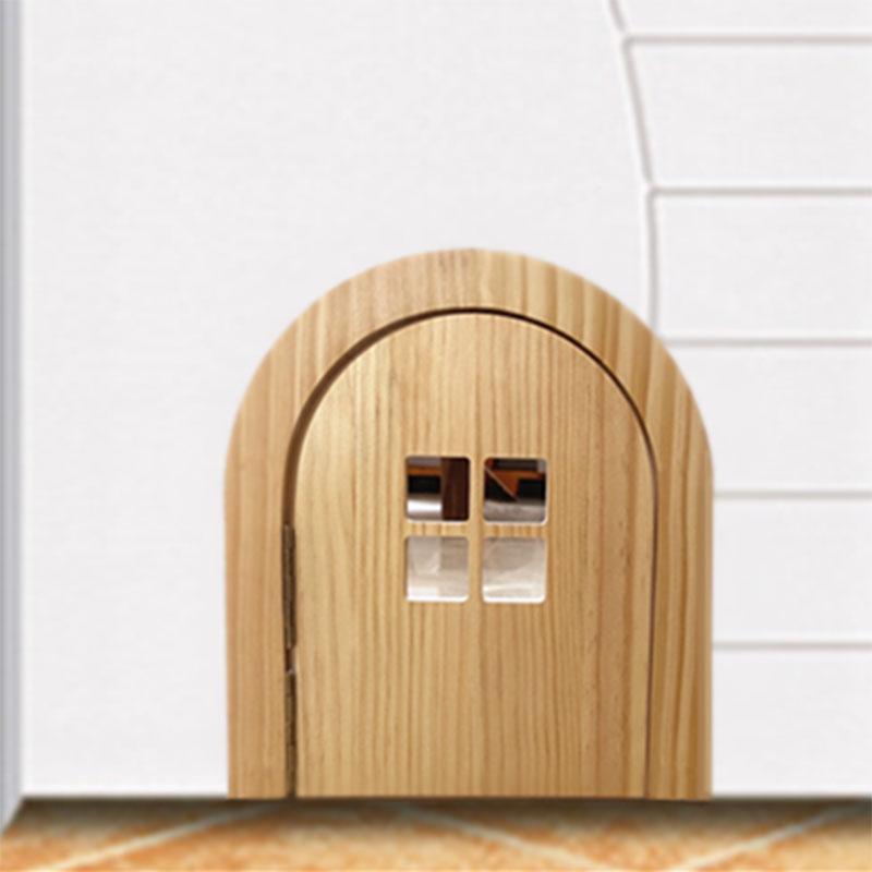 Customized Solid Wood Cat Door with Window - MEWCATS