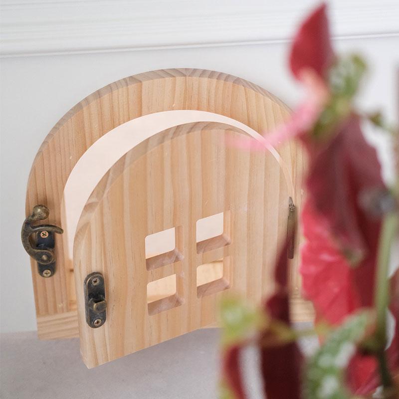 Customized Solid Wood Cat Door with Window - MEWCATS