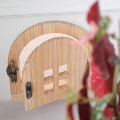 Customized Solid Wood Cat Door with Window - MEWCATS