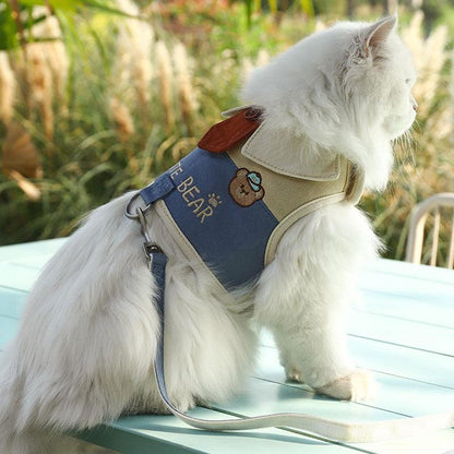 Cute Bear Cat Harness Leash Set Escape Proof - MEWCATS