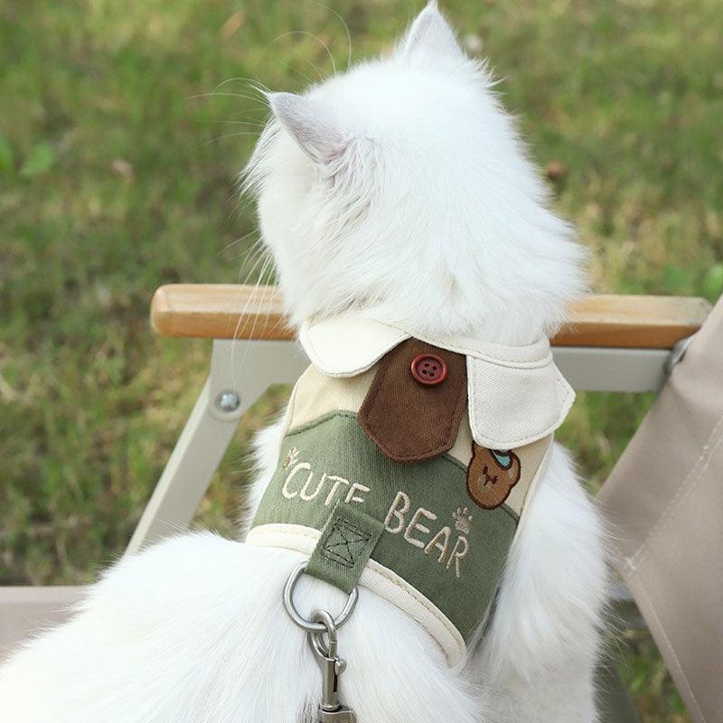 Cute Bear Cat Harness Leash Set Escape Proof - MEWCATS