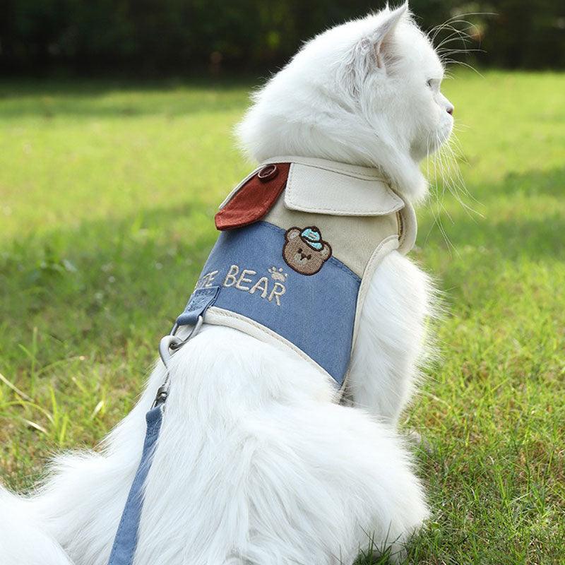 Cute Bear Cat Harness Leash Set Escape Proof - MEWCATS