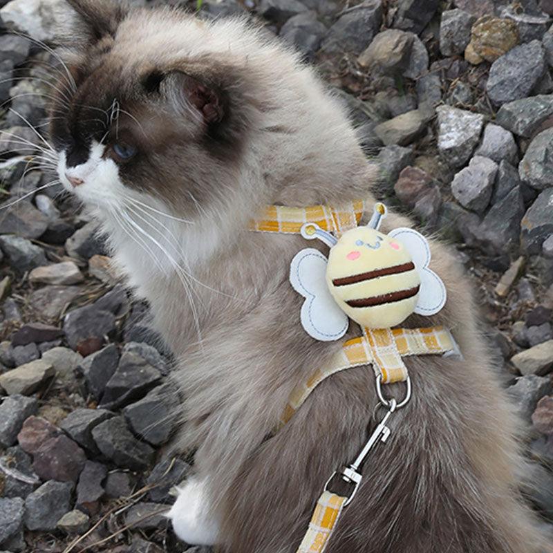 Cute Bee Cat Harness 3 Style Leash Set