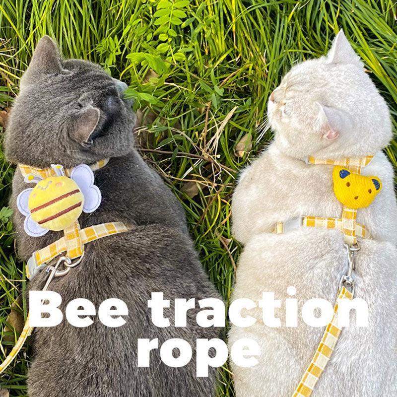 Cute Bee Cat Harness 3 Style Leash Set