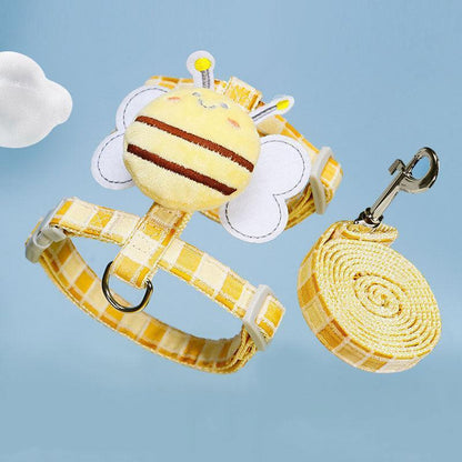 Cute Bee Cat Harness 3 Style Leash Set