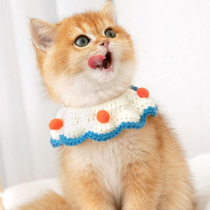 Cute Cat Collar 9 Style Handmade Knitted Bib 