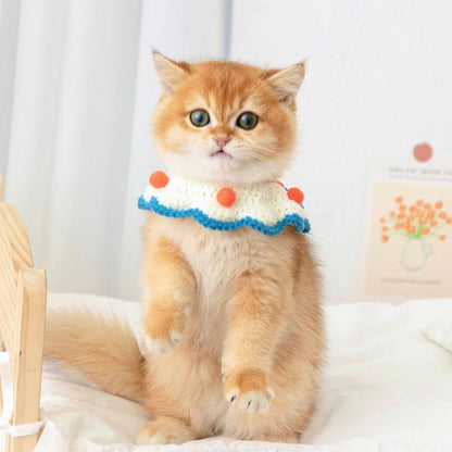 Cute Cat Collar 9 Style Handmade Knitted Bib 